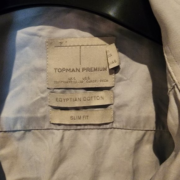 Slim Fit - Blue Chemise - Topman - Picture 2 of 3